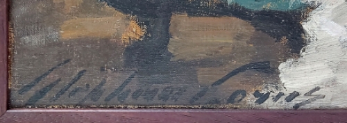 Schilderij rug naakte dame
