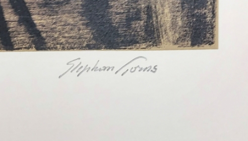 Stephan Gorus met een zeefdruk