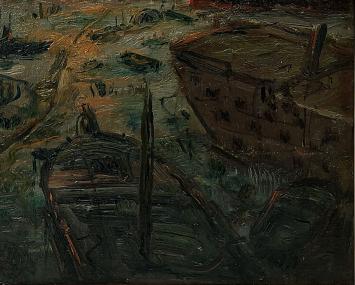 Kunstwerkje geschilderd op canvas door R. Steppe