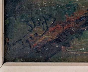 Vlaams kunstwerkje kopen, zicht op kerkhof van schepen