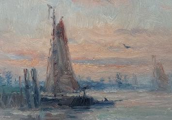Olieverfschilderij van de Belgische kunstschilder R. Steppe
