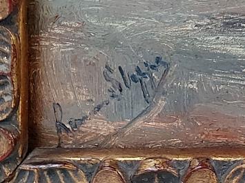 Kunstwerk geschilderd op paneel