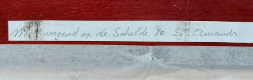 Morgend op de Schelde te St Amands