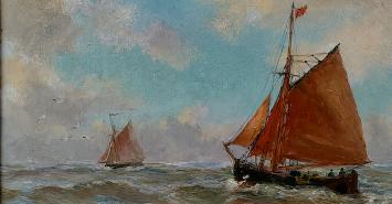 Kunstwerk geschilderd op paneel door R. Steppe