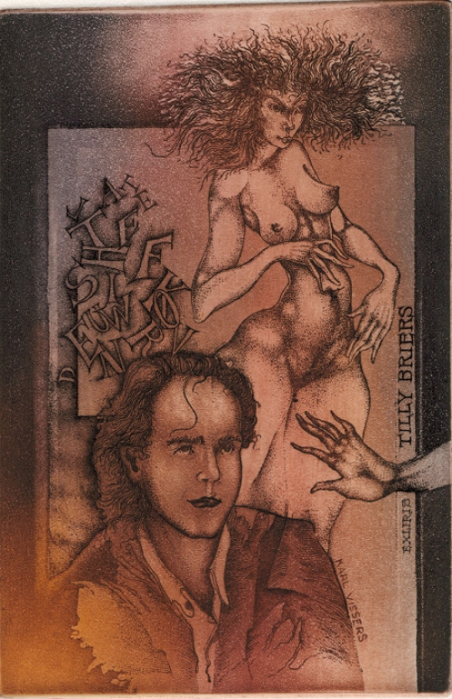 Kleine ets, aquating van de Belgische graficus Stijn Mommen