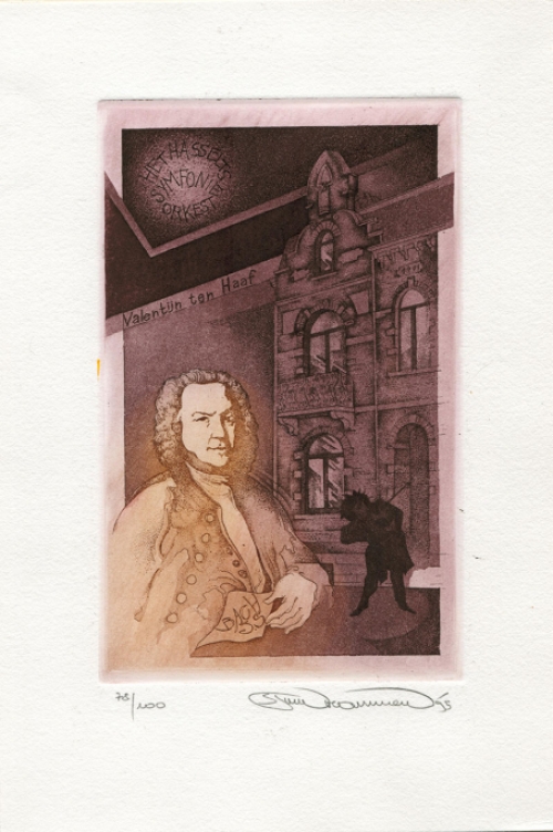 Ex libris voor Valentijn ten Haaf door Stijn Mommen