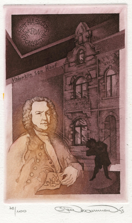 Kleine ets, aquating van de Belgische graficus Stijn Mommen