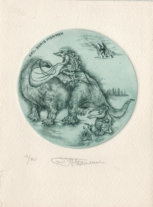 Ex libris voor Joris Mommen door Stijn Mommen
