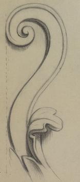 Nederlandse kunstenaar J. Storm met een tekening of schets