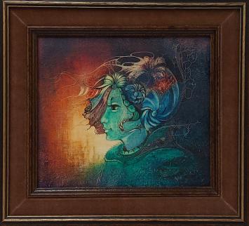 Kunstwerkje op paneel Belgische kunstenares Jin Stragier