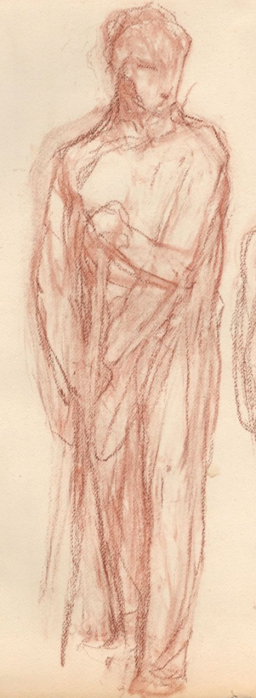 Jules Pierre van Biesbroeck (Jr) met een tekening