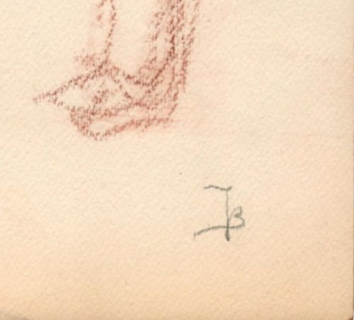 Tekening van Belgische kunstenaar Jules Pierre van Biesbroeck (Jr)