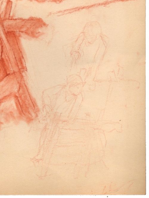 Tekening van Belgische kunstenaar Jules Pierre van Biesbroeck (Jr)