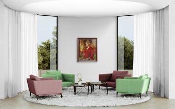 De kunstschilder aan het werk