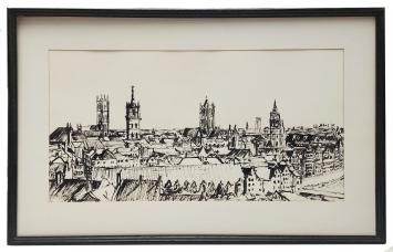 Tekening uit 1988  van de Belgische kunstenaar Lucien Calus  kopen