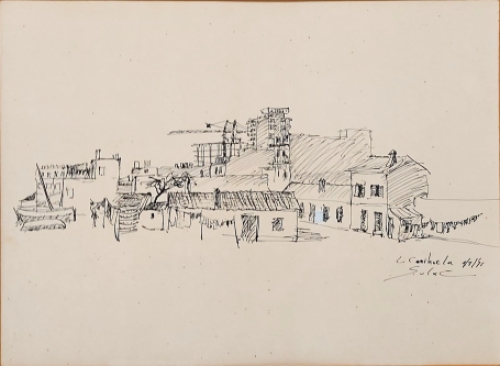 Lucien Calus  met een dorpsgezichtje