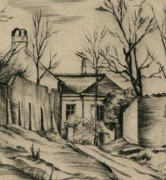 Belgische etser Suzanne Cocq  met een ets in goede conditie