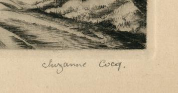 Kunstwerkje van de Belgische etser Suzanne Cocq kopen