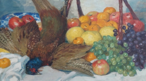 Een stilleven op doek van Philippe Swyncop