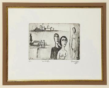 Kunstwerkje op papier van de Belgische kunstenaar Theo Humblet kopen