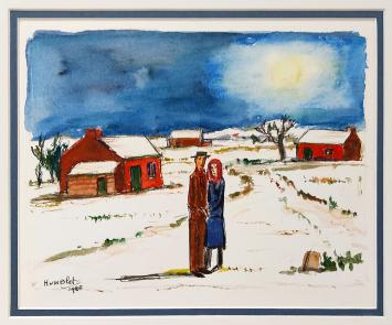 Kunstwerkje op papier van de Belgische kunstenaar Theo Humblet kopen