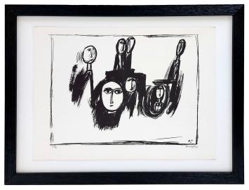 Linosnede door Leuvense kunstenaar Theo Humblet