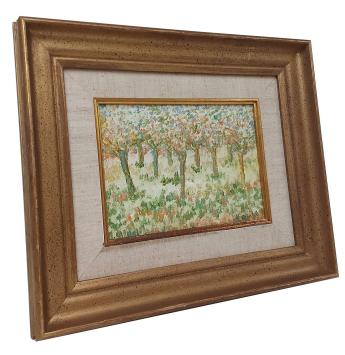 Théo Van Rintel met een schilderij op doek