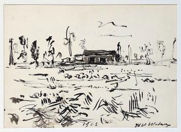 Tekening getekend door Henri Victor Wolvens