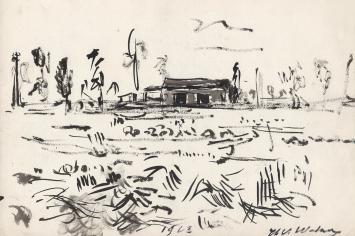 Werkje op papier van de Belgische tekenaar Wolvens