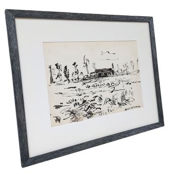 Tekening, Het huisje in de verte 1963