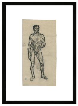 Naakttekening van de Belgische kunstenaar Lucien van der Borcht