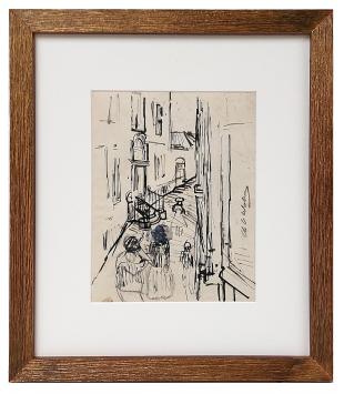 Tekening van de Belgische tekenaar Henri Victor Wolvens