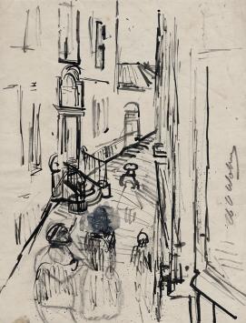 Werkje op papier van de Belgische tekenaar Wolvens