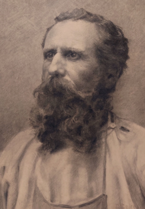 Geo Geirnaert met een potloodtekening