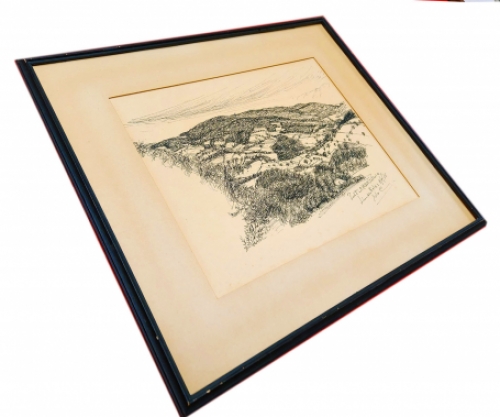 Tekening van een landschapsgezicht van Lucien Calus  kopen