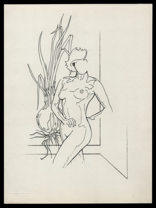 Pentekening van de Belgische kunstenaar Eugène Eechaut kopen