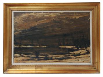Schilderij op paneel van de Belgische kunstschilder Stephaan Tessely