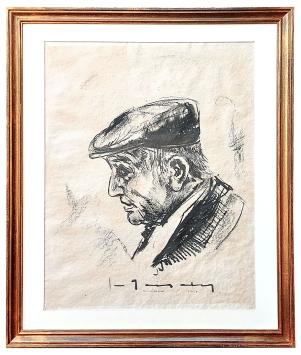 Tekening van de Belgische kunstenaar Stephaan Tessely