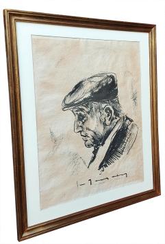 Tekening, boerke Piet