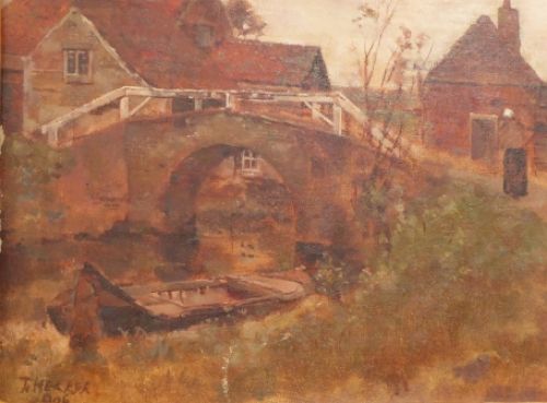 Sloot met bruggetje 1908