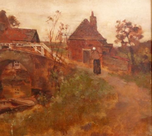 Sloot met bruggetje 1908