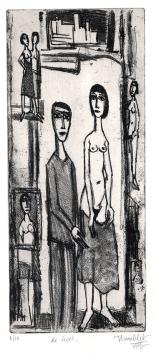 Kunstwerkje op papier van de Leuvense kunstenaar Theo Humblet kopen