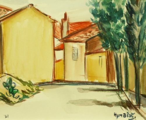 Aquarel van de Belgische schilder Theo Humblet