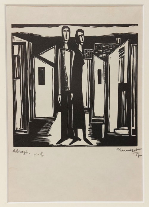 Kunstwerkje op papier van de Belgische kunstenaar Theo Humblet kopen
