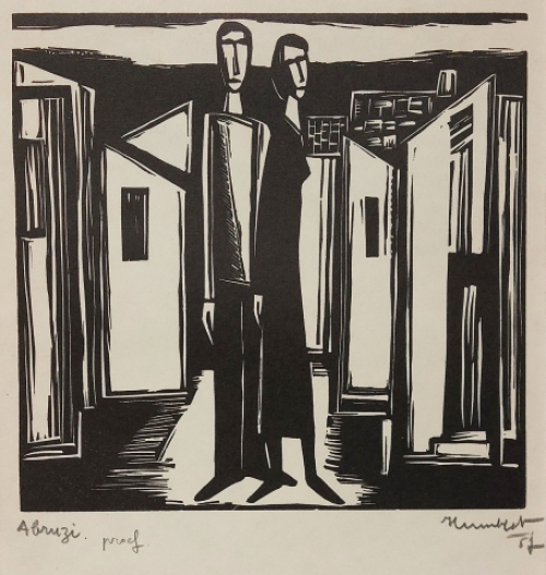 Linocut kopen van Theo Humblet