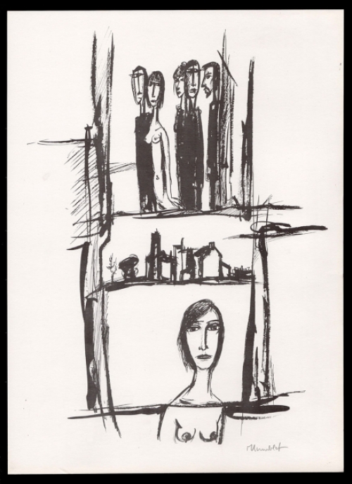 Litho van de Leuvense kunstenaar Theo Humblet kopen