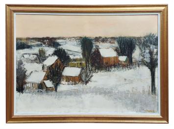 Landschap geschilderd door Walter Theunynck