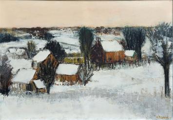 Schilderij door de Belgische kunstenaar W. Teunink