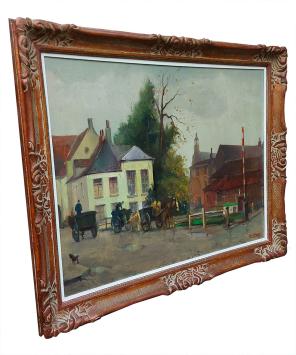 Zicht op Lier 1944 – Oil on canvas – Joseph Tilleux