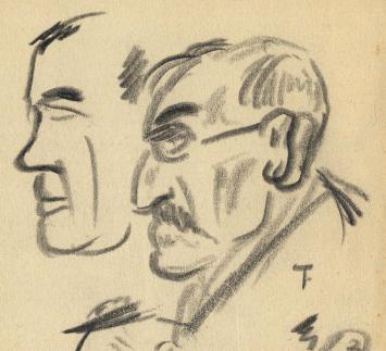 Schetsen met monogram Timmermans